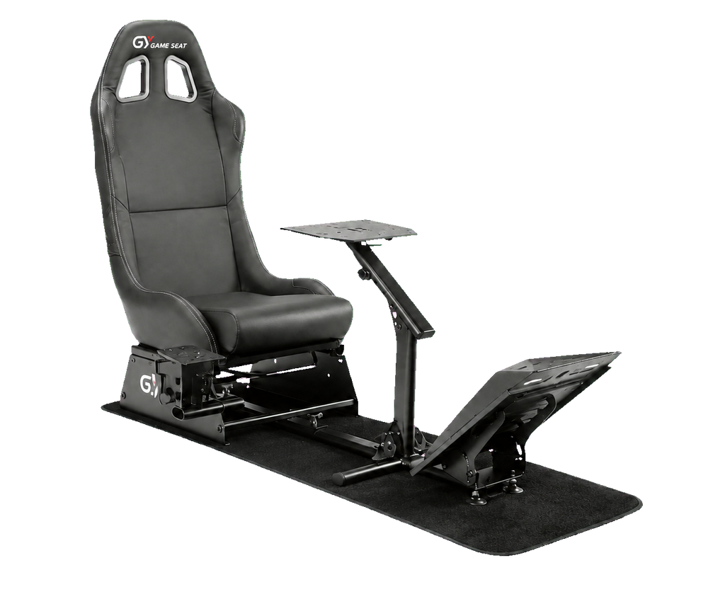 GY Game Seat Racing Simulator Cockpit with Adjustable Racing Seat & Metal Frame for PS5, PS4, Xbox Series X/S and PC