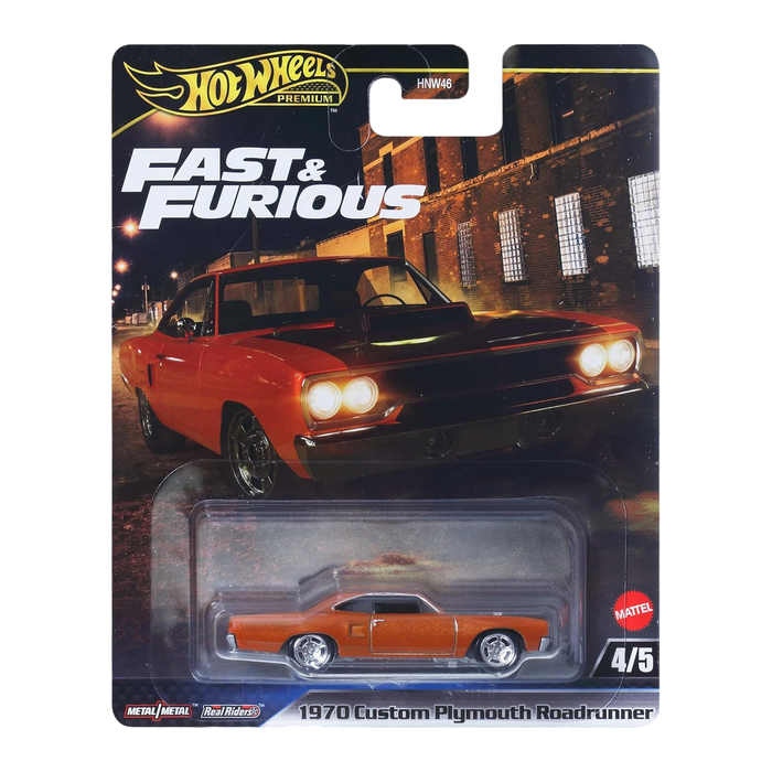 Hot Wheel Premium Fast & Furious Car 1970 Custom Plymouth Roadrunner