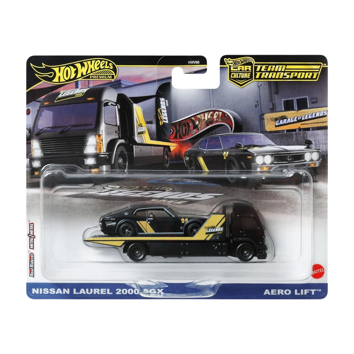 Hot Wheels Premium Team Transport Nissan Laurel 2000 SGX & Aero Lift