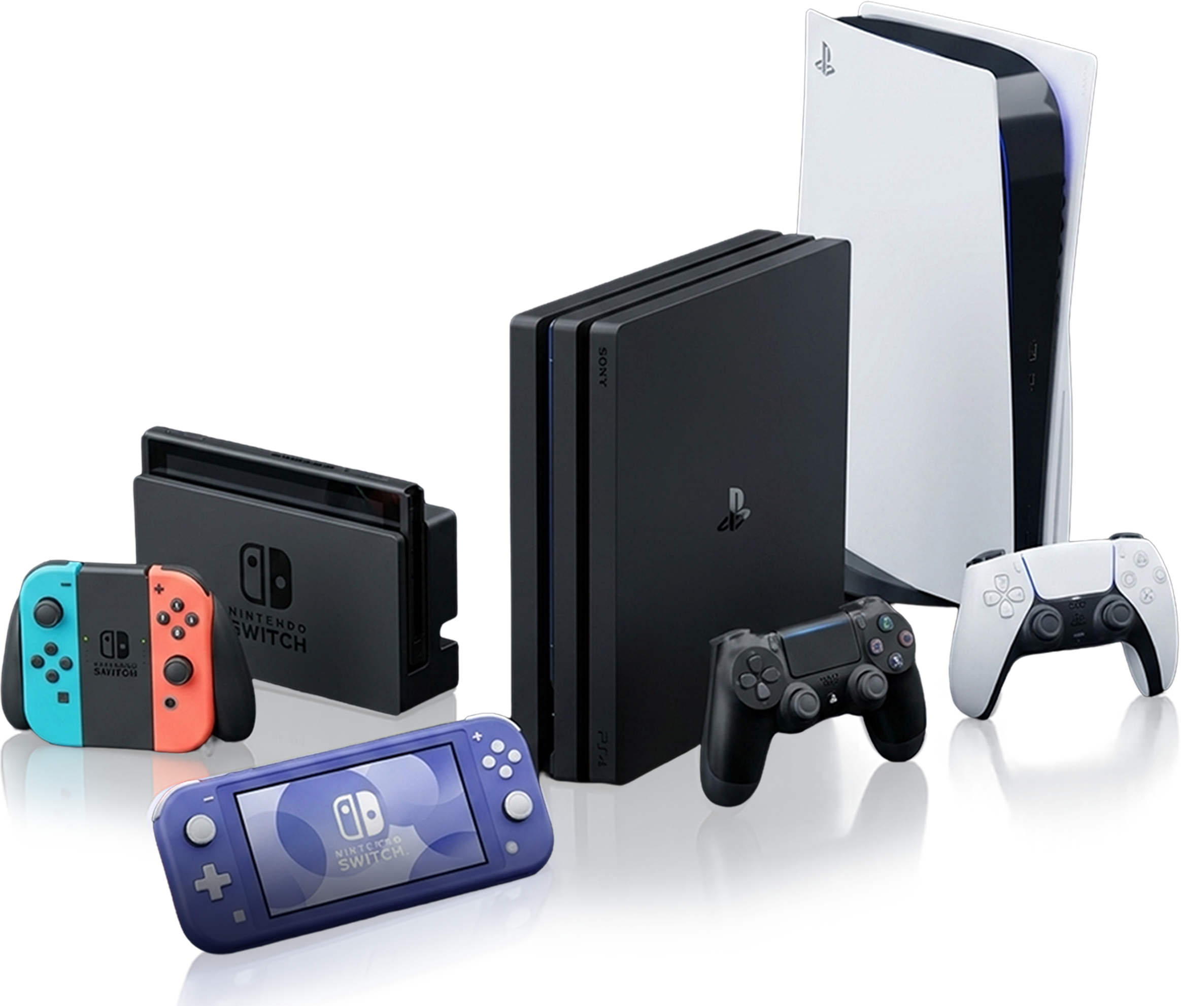 PlayStation 5, PS4 Pro, Nintendo Switch & controllers
